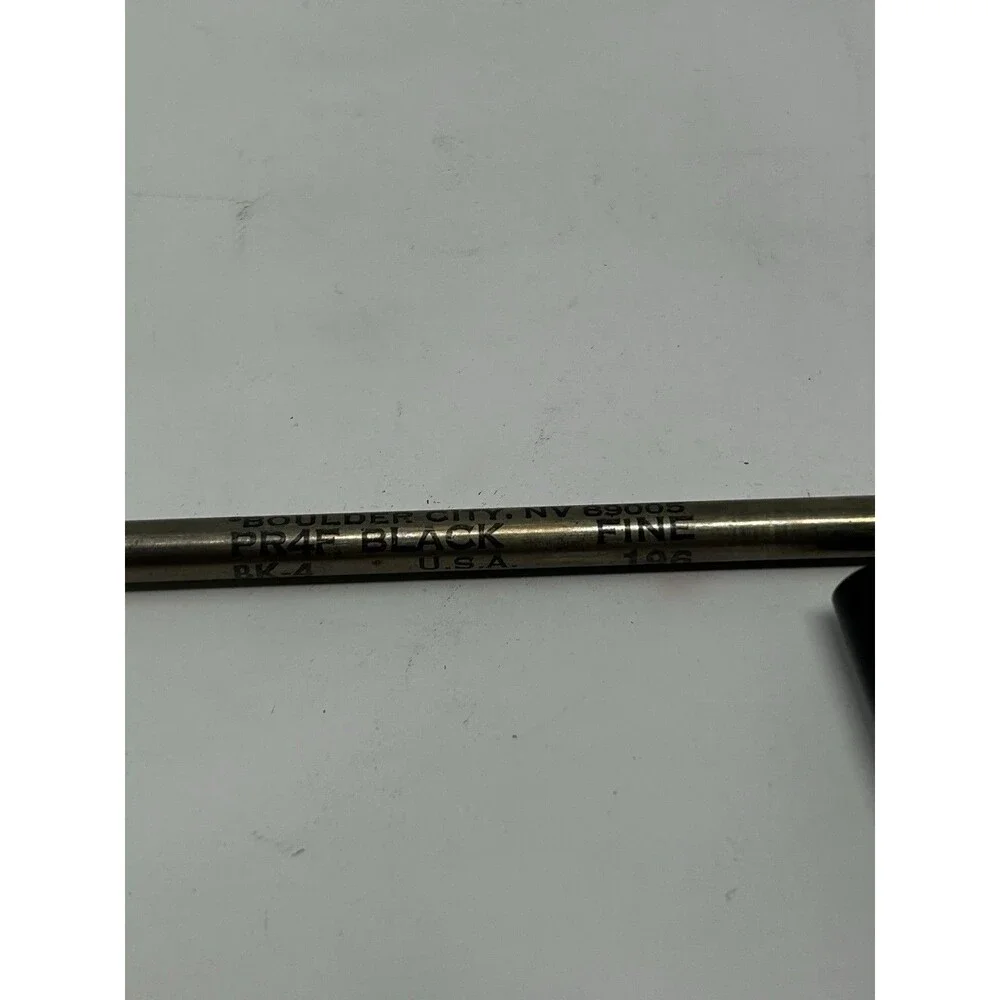 Vintage Fisher Space Pen Black Lacquer Gold Trim Ballpoint Pen PR4F USA Working
